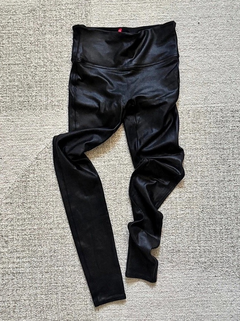 Spanx Shape Faux Black Leather Leggings